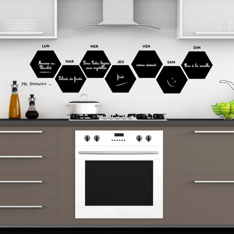 Sticker ardoise tableau noir - stickers muraux adhésif effaçable - MA BELLE PETITE SEMAINE - 25x100cm (1/4)