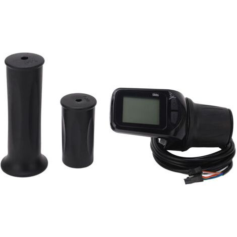 Poignée d'accélérateur demi-pouce pour vélo électrique avec écran LCD, interface pour phare, câble standard 5P+2P, 24 V, 36 V, 48 V, 60 V (1/5)