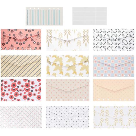 jeu de feuilles mobiles pour budget, enveloppes, feuilles de remplacement pour livre de comptes, fiches de suivi de caisse, enveloppes-17.8X9.3CM