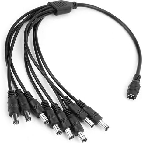 Câble séparateur d'alimentation 1 entrée 8 sorties 12V DC pour caméras CCTV