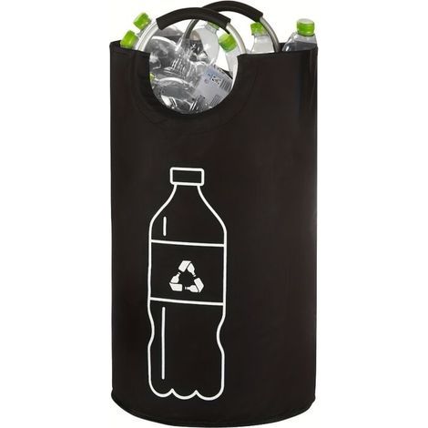 Collapsible Recycling Bin for Bottles - 18.2 Gallon Polyester Collector, Multifunctional Cylindrical Trash Can for Home Use, No Electricity Required (1/4)