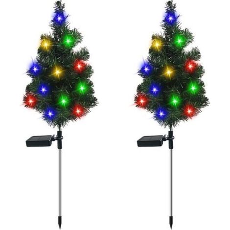 Sapin de Noël Artificiel 75 cm, Sapin de Noel avec guirlandes Lumineuses, Sapin de Noël Solaire, Décoration de Noël pour Extéri (1/3)