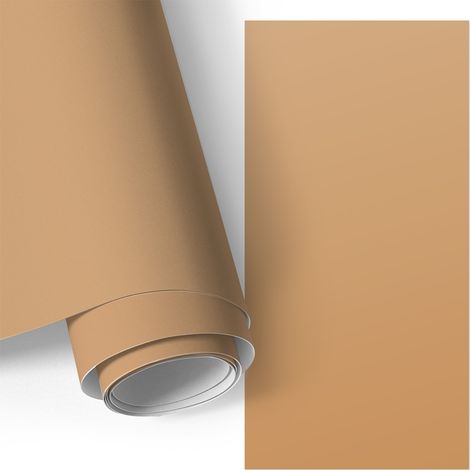Möbelfolie - Selbstklebend - Klebefolie - Wasserfest - für Arbeitsplatte - Küchenschränke - Gedämpftes Orange 50x100 cm