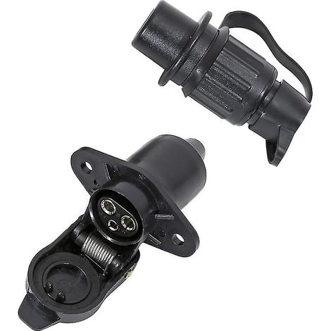 3-poliger Stecker und Buchse - 12V wasserdichte Steckdose für Traktoren - DIN 9680 (1/5)
