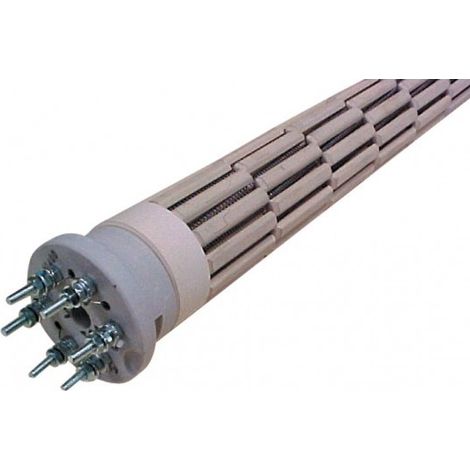 Résistance stéatite Ø47mm monobloc standard 1200W – Filetage métrique pas standard – Pour chauffe-eaux – 235mm