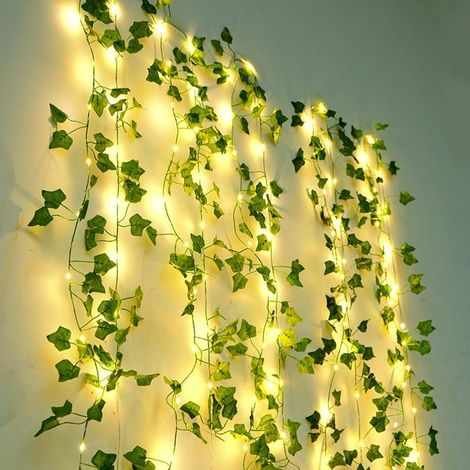 10m LED Solar String Lights Artificial Ivy Leaf Garland Garden Balcony Fence Trellis Wedding Arch (1/5)