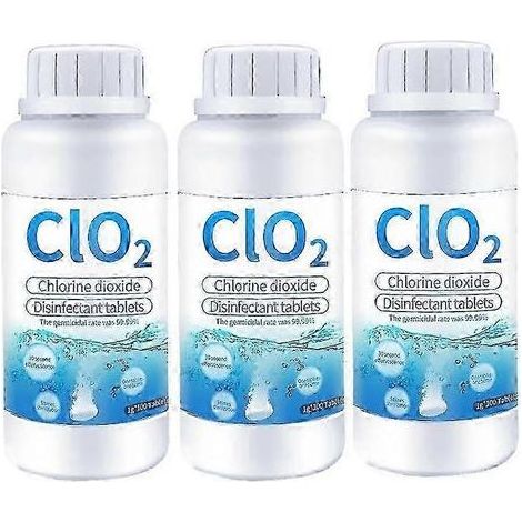 300 lebensmittelgeeignete Chlordioxid-Brausetabletten zur antibakteriellen Desinfektion und Wasserreinigung (chemische ClO2-Behandlung) (1/5)