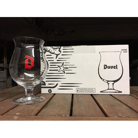 Duvel - Lot de 6 verres à bière 33 cl - Officiels
