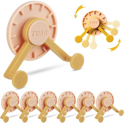 MINKUROW Ganchos Adhesivos, Ganchos De Pared De 12 Piezas, Perchero De Pared Creativo, Gancho De Ventosa Giratorio, Adecuado Para Toallero De Pared Con Toallero De Baño, Rosa (1/5)