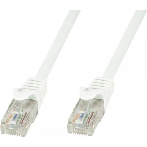 Techly Professional Cavo di Rete Patch in Rame Cat.6 Bianco UTP 0,3m (1/4)