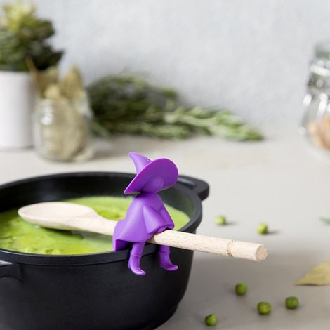 Porte-ustensiles de cuisine Agatha - Support pour spatule et repose-cuillère pour plaque de cuisson et plan de travail - Support pour louche, pince et autres ustensiles (1/5)