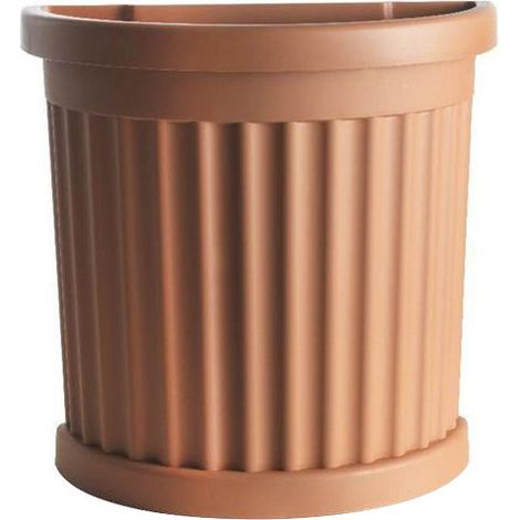 Vaso Roma Media Luna Barro Cerámica Cm 52X27 H 49 Bama