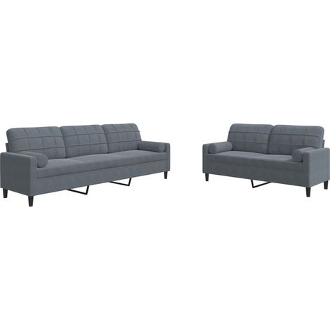 Maison Exclusive - Ensemble de canapés 2 pcs avec coussins et traversins velours (1/5)