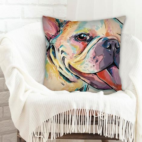 Housse de coussin carrée standard 45x45cm déhoussable pour femme mari petite amie petit ami couple (1/5)