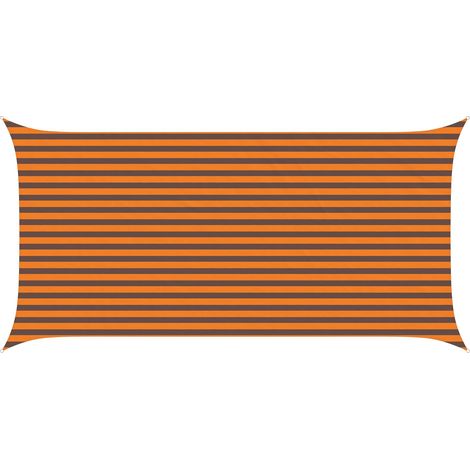 vidaXL  Sun Shade Sail  Orange and Brown 5 x 2,5 m 100% Polyester Oxford