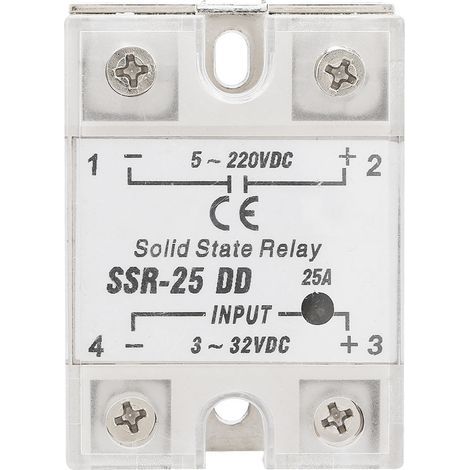 SSR-25 DD 25A 5-220VDC Halbleiterrelais für industrielle Automatisierungsprozesse (1/5)