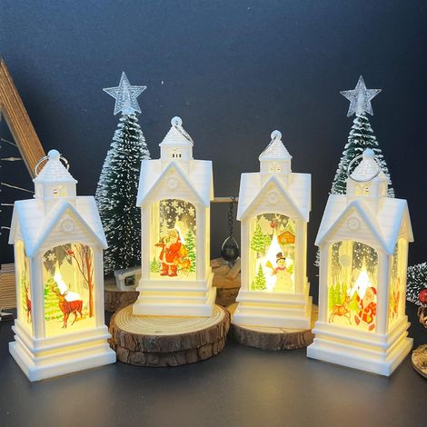 4 Lanterne Noel Bougie LED Noel (1/5)