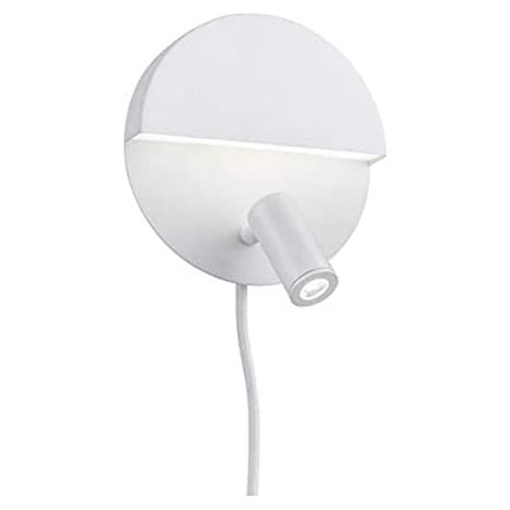Applique Tonda Led Doppia Luce con Faretto Orientabile Bianco Mario GD Trio (1/4)