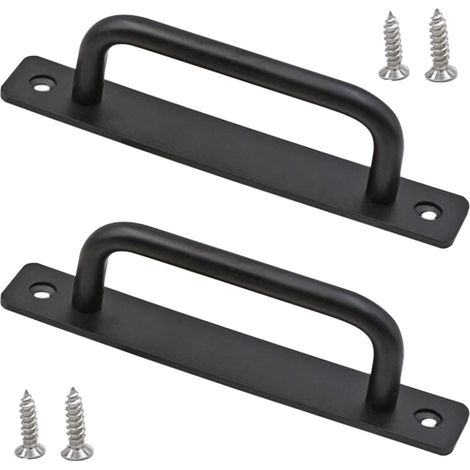 Poignée Coulissante Pour Porte De Grange - Aluminium - Pour Portes Intérieures Extérieures - 2 Pièces (1/5)