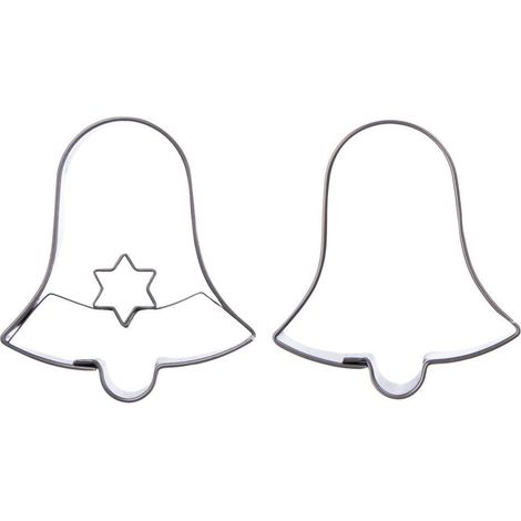 Juego de dos moldes para tartas de acero inoxidable - en forma de campana