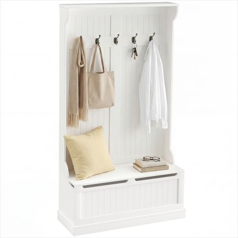 Porte-manteau Meuble d'entrée 3 en 1 avec banc et rangement (1/5)