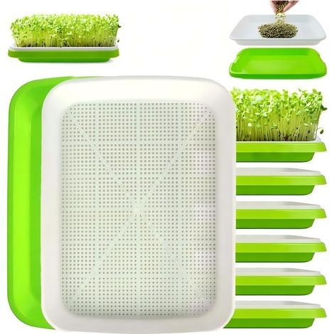 Sprouting Tray for Seeds, 32 x 24 cm, BPA-Free Seed Germination, Suitable for Gardens, Offices, Vegetable Gardens (1/5)
