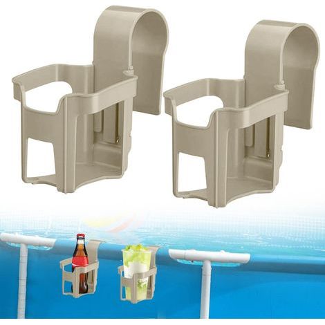 2Pcs Porte-Gobelets pour Piscine, Porte-Gobelets de Piscine en Plastique, Porte-Gobelet au Bord de la Piscine, Porte-Boissons, Piscine Panier de Rangement pour Stocker Boissons et Petits Objets (1/5)