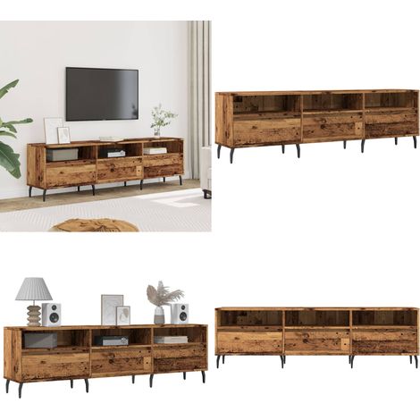 vidaXL TV-Schrank Altholz-Optik 150x30x44,5 cm Holzwerkstoff
