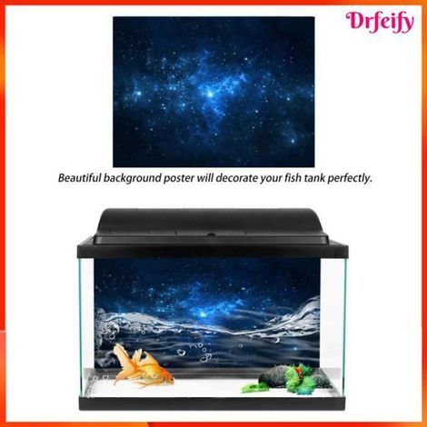 Affiche de fond pour aquarium - - Étoile Poussière - PVC - Auto-adhésive - 76x30 cm (1/5)