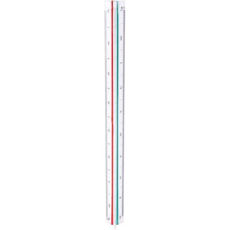 1:20 1:25 1:50 1:75 1:100 1:125 Escala/regla triangular de plástico (1/4)