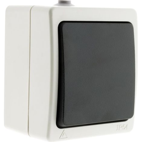 Zenitech, Interruttore Va-e-Vieni 10A IP54, Interruttore Impermeabile per Uso Esterno, Collegamento Rapido tramite Terminale Automatico, Ideale per Giardino e Terrazza, Nero (1/5)