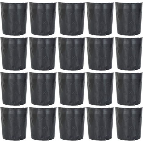 BRAVIX 100Pcs Pots de Pépinière en Plastique Pot de Départ Dégradable Jardin Fleur Nutrition Pot Outil de Jardin pour Plantes Succulentes Boutures Semis cinq tailles (1/5)