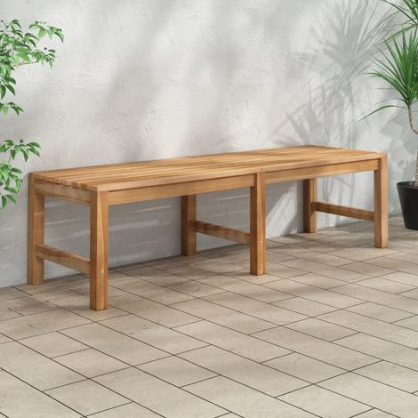 Banc de jardin, Banc de jardin, Banquette design contemporain 150 cm Bois de teck massif NKK76700 (1/5)