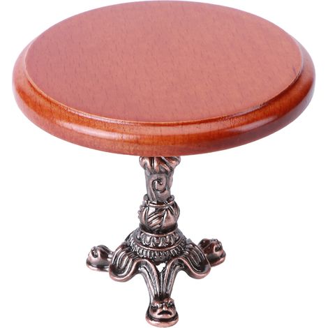 Maison de poupée à l'échelle 1:12, table ronde américaine miniature (1/5)