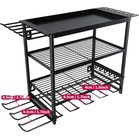 Werkzeugorganisator Regal, Schwerlast 4-Lagen Design, Wandmontiert, 4 Schichten (1/2)