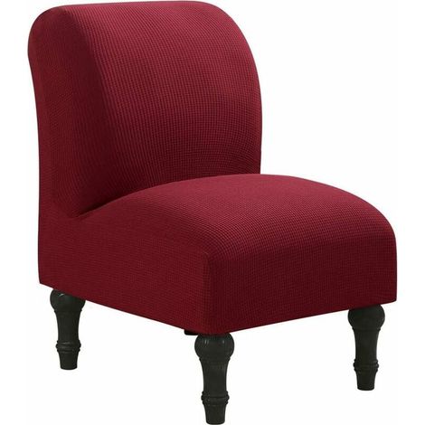 Kaelt - SR Housse de fauteuil sans bras Relaxed Modern Jacquard Stretch Armchair Cover Sofa Protector Casual (une pièce en noir) (1/4)