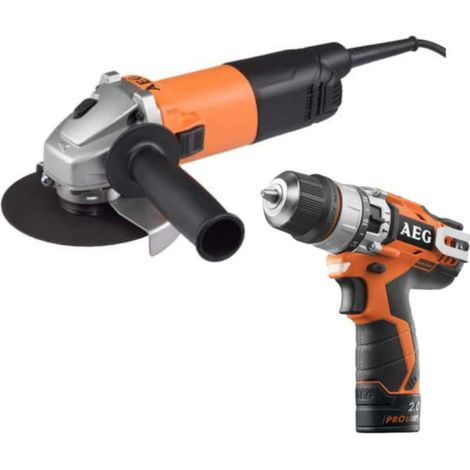 Pack AEG smerigliatrice elettrica 800W - WS8-125SK - AEG 12V Li-ion Impact Drill
