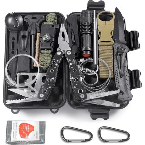 Trousse de Survie Trousse de Survie Polyvalente Trousse de Premiers Soins pour Les Sports de Plein Air, Le Camping, l'alpinisme, Les Pierres Ignifuges