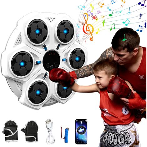 Wall Mounted Musical Boxing Machine with Boxing Gloves, 3 Speeds, Bluetooth, Music Boxing Equipment for Kids and Adults (1/5)