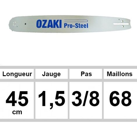Guide Ozaki Pro Steel ( Active - Alpina - Castel - Castor - Cub Cadet - Husqvarna - Jonsered - Makita - Oleo-mac / Olympic - Ope