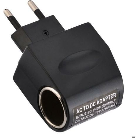 Convertisseur de puissance de voiture AC 220V à DC 12V, adaptateur allume-cigare 6W pour voiture, van et camion (1/4)