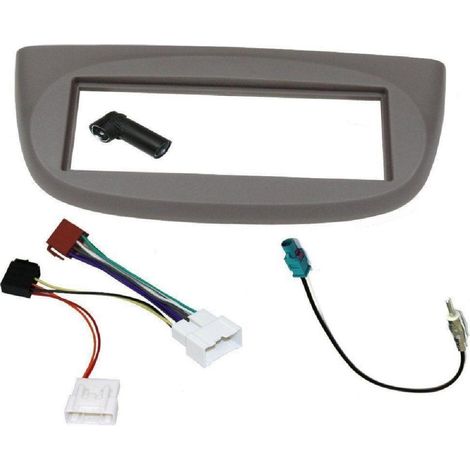 Kit Installation Autoradio KITFAC-217-2 compatible avec Renault Twingo 2007-2013 - Gris