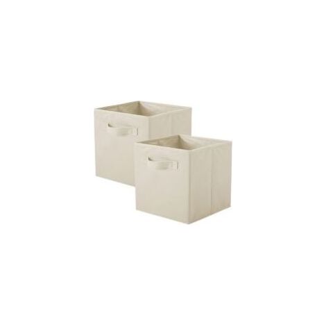 Bacs de rangement. cubes de rangement pliables en tissu et tiroir de rangement en tissu pour placard et rangement de jouets. lot de 2 (beige) (1/5)
