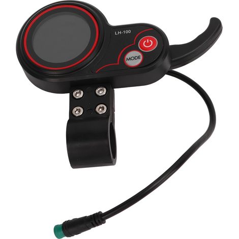 Compteur LCD pour Vélo Électrique avec Connecteur Étanche 5P 24V-60V, Panneau de Commande pour Scooter Électrique 22.2mm (1/5)