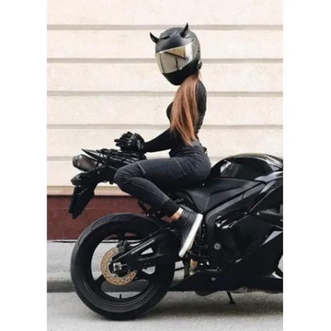 Dioche Casco de Motocicleta Cuerno con Ventosa Goma – Adorno (1/5)