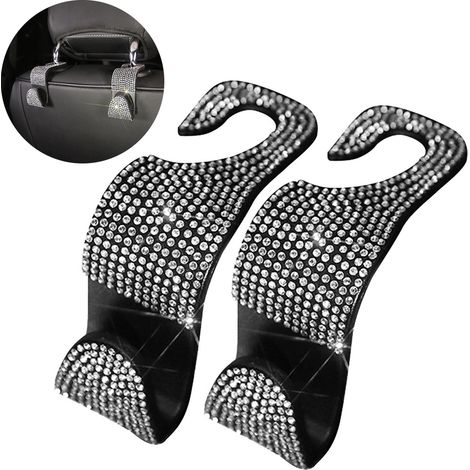 2 Crochets de Siège Auto Strass Brillant pour Appui-Tête Voiture, Crochets de Plage Arrière Auto, Accessoires de Véhicule (1/5)