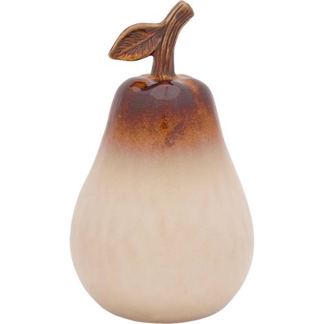 Poire déco Lesly H.21cm beige - Atmosphera créateur d'intérieur (1/2)