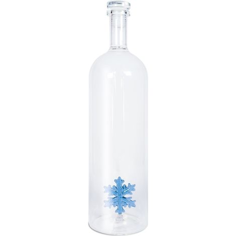 Bottiglia in Vetro con Tappo Fiocco di Neve Natale 1.2L WD Lifestyle