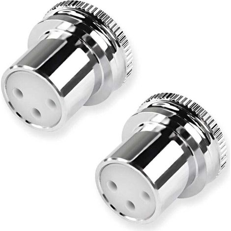 Lot de 2 Capuchons Anti-poussière XLR Femelle, Capuchons de Protection pour Prise Femelle XLR, Capuchons réducteurs de Bruit, Capuchons de Protection Contre la poussière XLR plaqués Rhodium (1/5)
