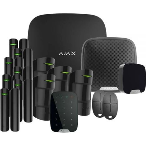 Ajax Kit antifurto wireless nero HUB2 GSM(4G) + 4 SENSORI + 7 CONTATTI + TASTIERA - 51173 - 42963